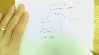 Solving a trig equation involving sin(2x)
