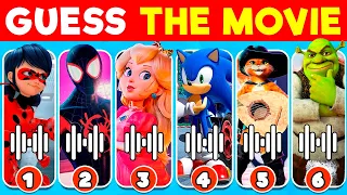 GUESS MOVIE BY SONG #6 | Spider man, Elemental,  Sing 2, Frozen, Shrek, Miraculous