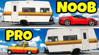 Using WEIRD Vehicles in Towing Challenge Race in BeamNG Drive Mods!