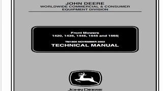 John Deere 1420, 1435, 1445, 1545, 1565 Front Mowers Manual