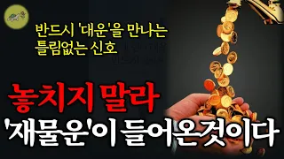 🐢 지금 이 상황이면 '드디어 재물운이 들어왔구나' 생각하고 절대 놓치지 마라_당신에게도 세번의 대운은 반드시 찾아온다