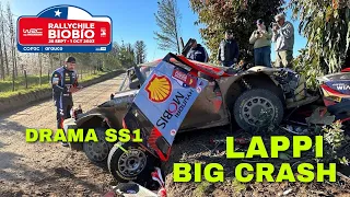 LAPPI CRASH WRC RALLY CHILE 2023 || Drama ss1