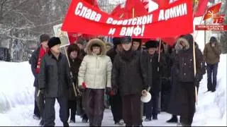 23 февраля новосибирские коммунисты провели шествие