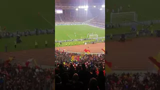 Roma Barcellona goal manolas dalla curva sud