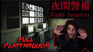 Night Security - Chilla's Art horror game! - Full Playthrough All Endings