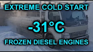 Extreme DIESEL cold start compilation | -30*C | s.2 ep.34 | Запуск дизельного двигателя в мороз -30