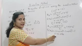 Bisection Method-Numerical Methods-Solution of algebraic and Transcendental Equations