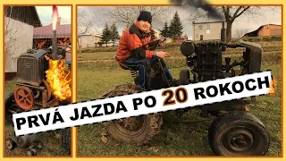 "Zetor" stabilák Slavia 27 hp - štart (jazda) po 20 rokoch (3.diel) 🚜 / homemade tractor/ 🚜