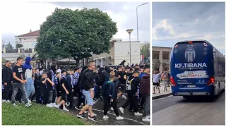 Tirana - Partizani. Atmosfera e Fanaticsave Perpara Stadiumit