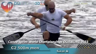 C2 500m  men final A Canoe sprint World Championships Duisburg 2023