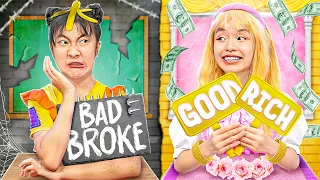 Rich Good Student Vs Poor Bad Student! - Funny Stories About Baby Doll Family