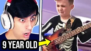 This 9 Year Old Bassist Plays Better Than Me??