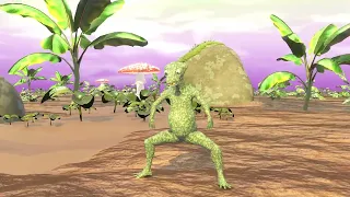 Girgit !!------ On an Unknown Island  !!                      ----Cartoon Lizard Dance