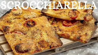 SCROCCHIARELLA CON POMODORINI - Super croccante e velocissima da preparare - panepizza senza lievito