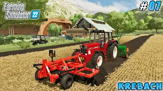 Replacement sowing equipment, mowing & baling grass | Krebach | Farming simulator 22 | Timelapse #07