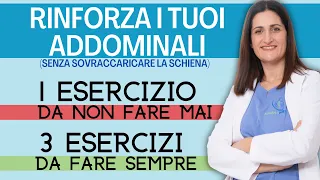 Rinforza i tuoi ADDOMINALI senza sovraccaricare la tua schiena: 3 Esercizi da fare + 1 da evitare