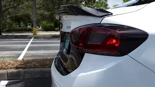 Chevy Cruze Gloss Black Rear Spoiler. Lower Trunk wrap.8k