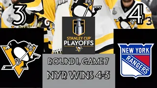 Pittsburgh Penguins @ New York Rangers Game 7 Highlights (5-15-22)