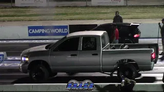 Turbo Diesel Truck vs 11 Second Civic 1/4 Mile Drag Race