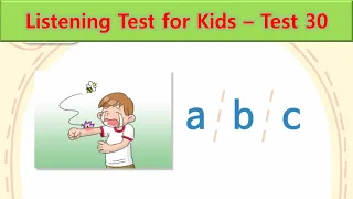 Listening Test for Kids | Test 30