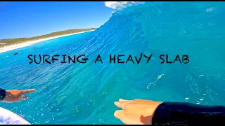 SURFING A HEAVY SLAB! | RAW POV SURF