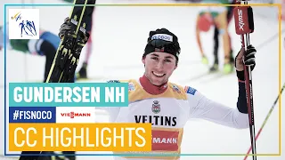 Riiber outsprints Germans at the finish line | Val di Fiemme | Gundersen NH #2 | FIS Nordic Combined
