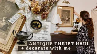 It was only $3.75! THRIFT HAUL + STYLE & DECORATE WITH ME! | Antique and Vintage Home Decor