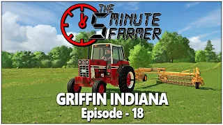 Rowing and baling hay - The Five Minute Farmer - Episode 18 - Griffin Indiana