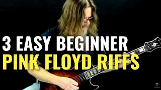 How To Play 3 Fun & Easy Beginner Guitar Riffs By Pink Floyd