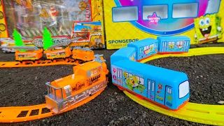 Unboxing and Assembling the Spongbob Train and Heavy Machine Carrier Train