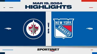 NHL Highlights | Jets vs. Rangers - March 19, 2024