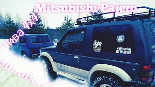 Нива 4х4 против Mitsubishi Pajero. Кто круче в мокром снегу?