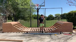 How To Build a Miniramp Halfpipe in Your Backyard - Timelapse