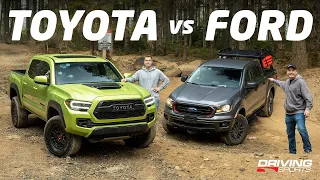 2022 Toyota Tacoma TRD PRO vs Ford Ranger Tremor 4x4 Off-Road Challenge