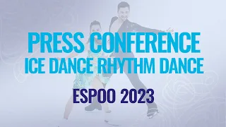 Press Conference: Ice Dance Rhythm Dance | Espoo 2023 | #EuroFigure