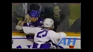 NHL Dec. 21, 1991 Todd Gill,TOR v Brad May,BUF Toronto Maple Leafs Buffalo Sabres