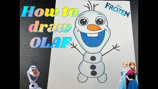 How to draw and color Olaf from Disney's Frozen.  Easy step by step drawing instructions.