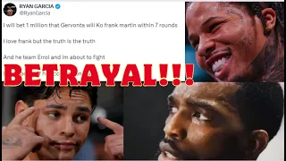 RYAN GARCIA TURNS ON FRANK MARTIN, AND PREDICTS TANK DAVIS  K.O'S HIM BY 7TH ROUND!