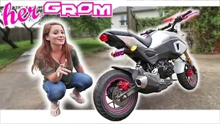 Cute Girl ACTUALLY Working On A Motorcycle?! GIRLFRIEND GROM UPGRADES