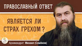 ЯВЛЯЕТСЯ ЛИ СТРАХ ГРЕХОМ ?  Архимандрит Михаил (Семёнов)