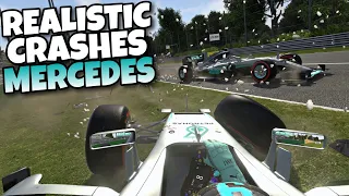 REALISTIC F1 CRASHES MERCEDES