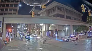 DPD officers struck by three-wheeled vehicle in downtown Detroit