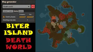 Factorio Biter Island - DeathWorld (Challenge Map)