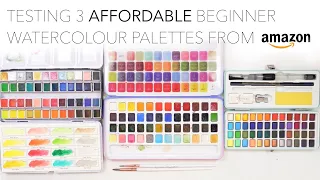 Testing Affordable Beginner Watercolour Palettes From Amazon!