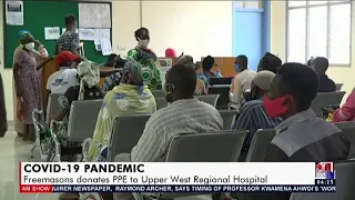 Freemasons donate PPE to Upper West Regional Hospital - AM News on JoyNews (12-8-20)