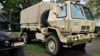 Truck LMTV 360 Degrees Walk around the Military Tactical Vehicle and Inside