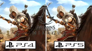 Assassin's Creed Mirage PS5 VS PS4 Graphics Comparison Gameplay [ 4K - 60 FPS]