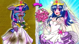 How Did MY LITTLE PONY Twilight Become Lovely Bride? | Makeup Anime Transformation | Annie Channel