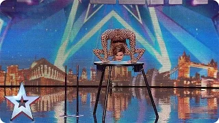 Magdalena bends over backwards for the Judges | Audition Week 1 | Britain's Got Talent 2015