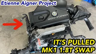 VW Mk1 ETIENNE AIGNER Cabriolet build (Pt. 6) / 1.8T SWAP ENGINE ACQUIRED ! / Volkswagen Golf Rabbit